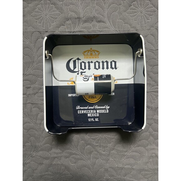 Corona Extra 4pc Set Tin Box Tray, Napkin Holder, Coasters & Storage Tin Barware - Picture 6 of 14
